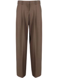 Theory pantalon en laine à plis - Marron