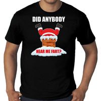 Grote maten fun Kerstshirt / outfit Did anybody hear my fart zwart voor heren - thumbnail