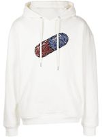 God's Masterful Children hoodie Pill à ornements en cristal - Blanc