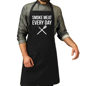 Smoke meat everyday bbq schort / keukenschort zwart heren   -