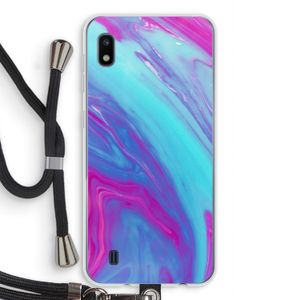Zweverige regenboog: Samsung Galaxy A10 Transparant Hoesje met koord