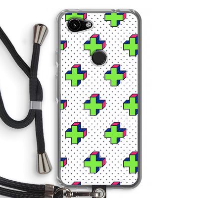 8-bit N°10: Pixel 3a Transparant Hoesje met koord