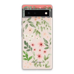 Botanical sweet flower heaven: Google Pixel 6 Transparant Hoesje