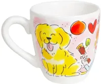Blond Amsterdam minimok aardewerk dog lover 8x8.5cm multi