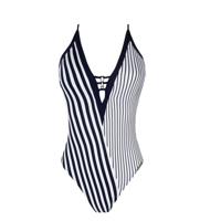 Lise Charmel Badmode Badpak Rayure En Ligne blauw/wit ABB9785 Lise Charmel Badmode Badpak Rayure En Ligne blauw/wit ABB9785