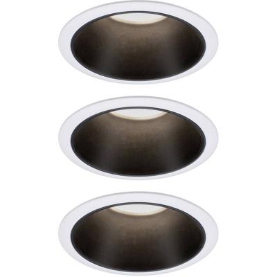 Paulmann 93402 Cole Coin Inbouwlamp Set van 3 stuks LED 6 W Wit, Zwart