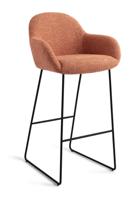 Jesper Home Barkruk 'Kushi' Slide Black, kleur Amber Autumn (zithoogte 77cm)