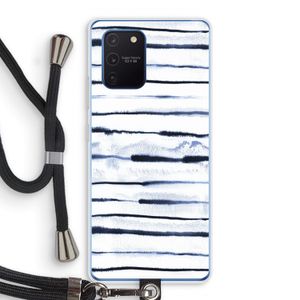 Ink Stripes: Samsung Galaxy Note 10 Lite Transparant Hoesje met koord