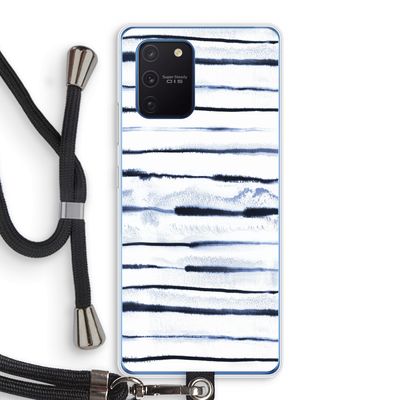 Ink Stripes: Samsung Galaxy Note 10 Lite Transparant Hoesje met koord