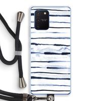 Ink Stripes: Samsung Galaxy Note 10 Lite Transparant Hoesje met koord