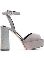 Giuseppe Zanotti sandales pailletées 125 mm à talon - Argent - thumbnail