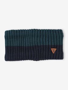 Tweekleurige snood voor jongens leiblauw