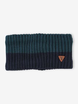 Tweekleurige snood voor jongens leiblauw