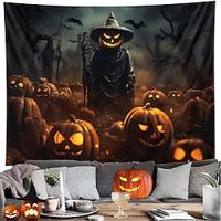 halloween decoraties hangend tapijt jack o lantaarn pompoenen kunst aan de muur groot tapijt muurschildering decor foto achtergrond deken gordijn thuis slaapkamer woonkamer decoratie Lightinthebox