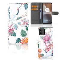 Motorola Moto G32 | Telefoonhoesje | Met pasjeshouder | Bird Flowers