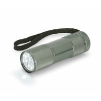 Compacte LED kinder zaklamp - aluminium - grijs - 9 cm   - - thumbnail