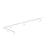 Jimmy LED railverlichting 1-fase met 5X3W spots WIT dimbaar IP20