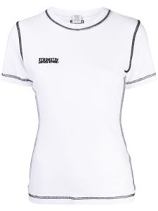 VETEMENTS t-shirt en coton stretch à patch logo - Blanc