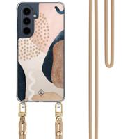 Samsung Galaxy A16 hoesje met beige koord - Abstract dots