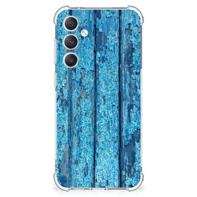 Samsung Galaxy S23 FE Stevig Telefoonhoesje Wood Blue Samsung Galaxy S23 FE Stevig Telefoonhoesje Wood Blue