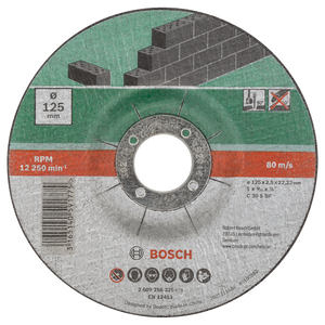 Bosch Accessoires 5-delige doorslijpschijvenset gebogen voor steen | 125 X2,5 mm - 2609256335