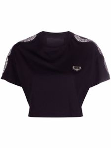 Philipp Plein t-shirt crop à ornements - Noir