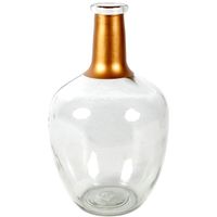 Bloemenvaas Firm Big Bottle - helder transparant/koper - glas - D18 x H30 cm