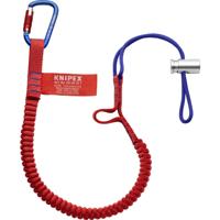 Knipex 00 50 12 T BK Knipex 00 50 12 T BK-vanglijn met vaste materiaalkarabijnhaak voor de valbeveiliging van het gereedschap 900 mm Bevestigingsbanden