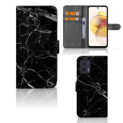 Motorola Moto G73 | Bookcase | Marmer Zwart - Origineel Cadeau Vader