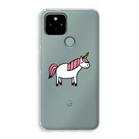 Eenhoorn: Google Pixel 5 Transparant Hoesje