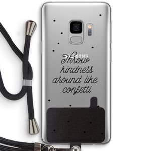 Confetti: Samsung Galaxy S9 Transparant Hoesje met koord