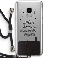 Confetti: Samsung Galaxy S9 Transparant Hoesje met koord