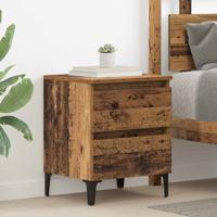 Nachtkastje met lade Oud hout 40 x 35 x 50 cm Bewerkt hout