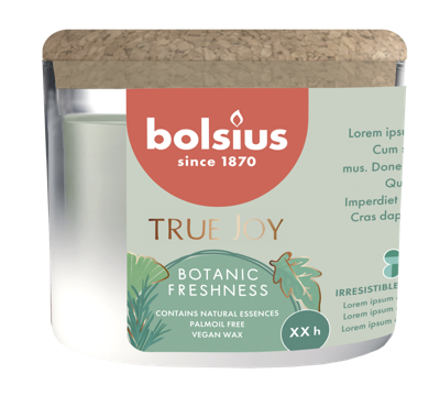 Geurglas met kurk 66/83 True Joy Botanic Freshness - Bolsius
