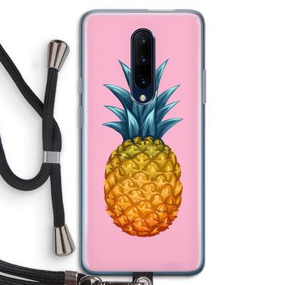 Grote ananas: OnePlus 7 Pro Transparant Hoesje met koord