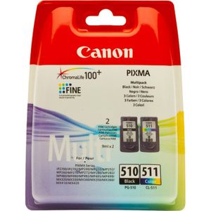 Canon PG-510/CL-511 inktcartridge 2 stuk(s) Origineel Normaal rendement Zwart, Cyaan, Magenta, Geel