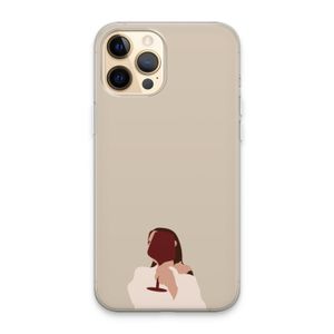 I drink wine: iPhone 13 Pro Max Transparant Hoesje