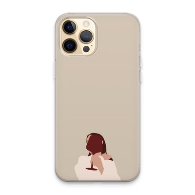 I drink wine: iPhone 13 Pro Max Transparant Hoesje