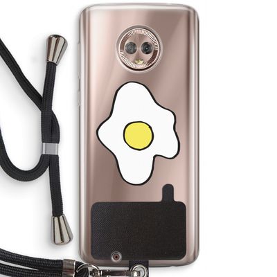 Spiegelei: Motorola Moto G6 Transparant Hoesje met koord