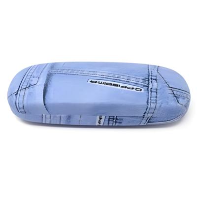 Brillenkoker Jeans - blauw - universeel - hard kunststof - bril beschermen