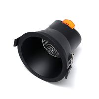 LED downlighter 9W 507 lumen 4000K dimbaar Zwart wit licht breedstralend 40° aluminium vlamdovend