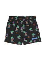 Palm Angels Kids short de bain Neon Palms - Noir - thumbnail