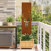 Tuin decoratief paneel Roestig 32 x 140 cm Verweerd staal