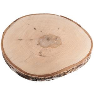 Decoratie boomschijf met schors - berkenhout - D30 cm - rond - Knutselen/hobby - Kaarsenplateau