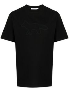 Maison Kitsuné t-shirt à motif Contouring Fox brodé - Noir