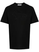 Maison Kitsuné t-shirt à motif Contouring Fox brodé - Noir