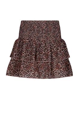 NoBell winter rok meisjes - bruin - Nika - smocked, laagjes