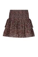 NoBell winter rok meisjes - bruin - Nika - smocked, laagjes