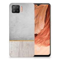 OPPO A73 4G | Bumper Hoesje | Wood Concrete