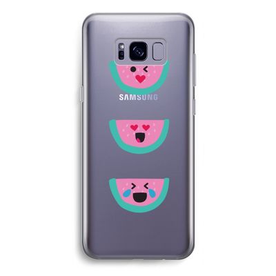 Smiley watermeloen: Samsung Galaxy S8 Transparant Hoesje
